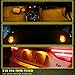 YM E-Bright 20-Pack 194 Led Bulb Amber, T10 194 168 2825 W5W 5 SMD 5050 LED Bulb for Car Interior Lights Wedge License Plate Light Instrument Lamp Dome Reading Light Trunk Interior Lamp, DC-12V