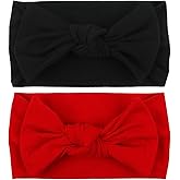 LemonSpace Handmade Baby Hair bands Premium Stretchy Soft Infant Comfortable Baby headbands bows for Newborn girls boys,Toddler-Trendy and Classic Designs (Red Black)