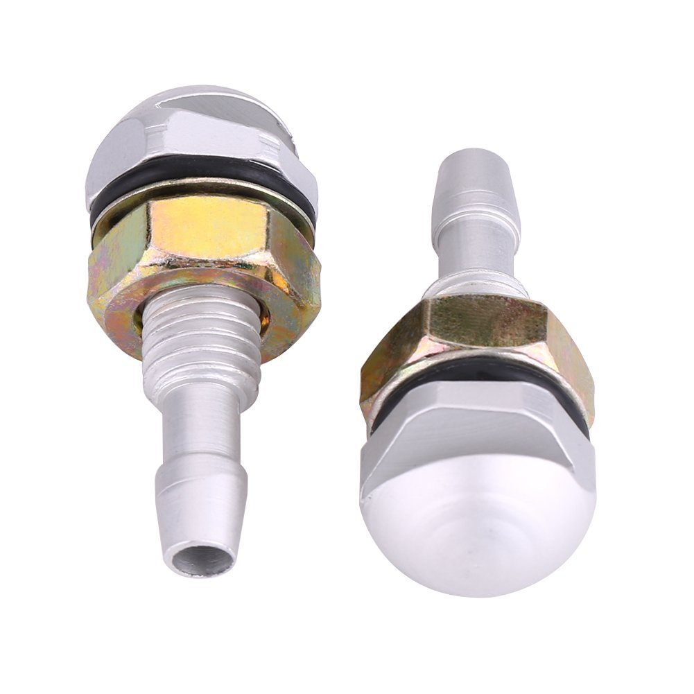 Qiilu Windshield Sprayer, 2pcs Universal Aluminum Alloy Car Auto Front Windshield Sprayer Washer Nozzle(Silver)