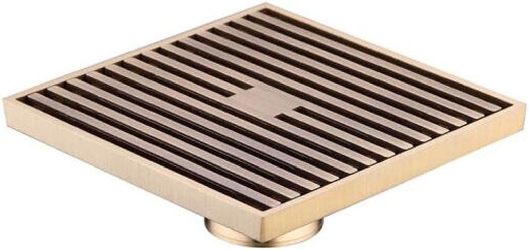 SJQKA floor drain Deodorant Square Copper Floor Drain 12 X 12Cm Shower Bathroom Balcony,A