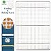 Cooling Rack 304(18/8) Stainless Steel fits Half Sheet Pan for Roasting Baking Cooking Grilling Use as Drainer Dehydration Hot Pot Trivet Rust-Resistant