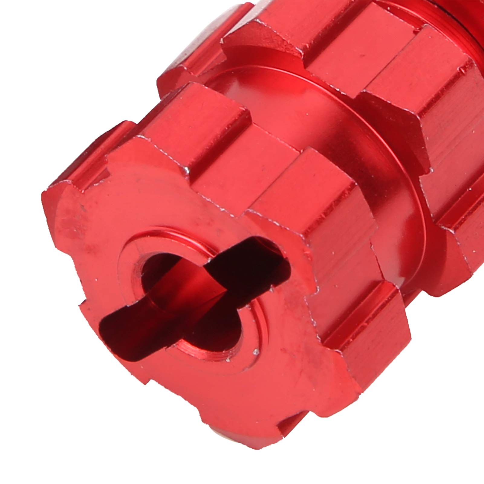 1/10 Nuts Splined Wheel Hubs, Hex Adapter 4 Sets Aluminum Alloy 17mm Nuts Splined Wheel Hubs, RC Car Parts for RC Car RC Car Tool Traxxas MAXX(red)