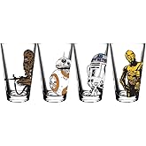 Star Wars Classic Pint Glass Set - 16 oz. Glass Capacity - Set of 4 Glasses - Classic Shape