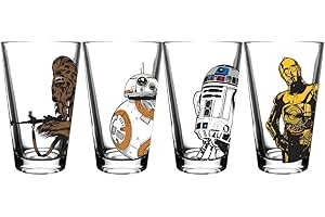 Star Wars Classic Pint Glass Set (Chewbacca, BB-8, R2-D2, C3-P0)