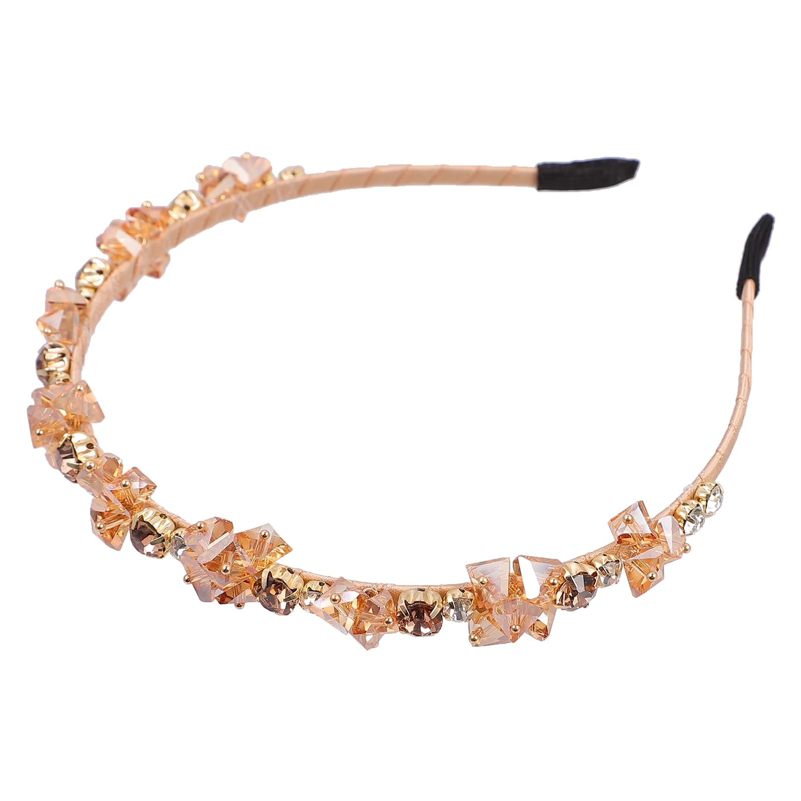 FRCOLOR Rhinestone Hairband Elegant Crystal Headband for Women Girls Wedding Party Hair Accessory Delicate Sparkly Hair Band
