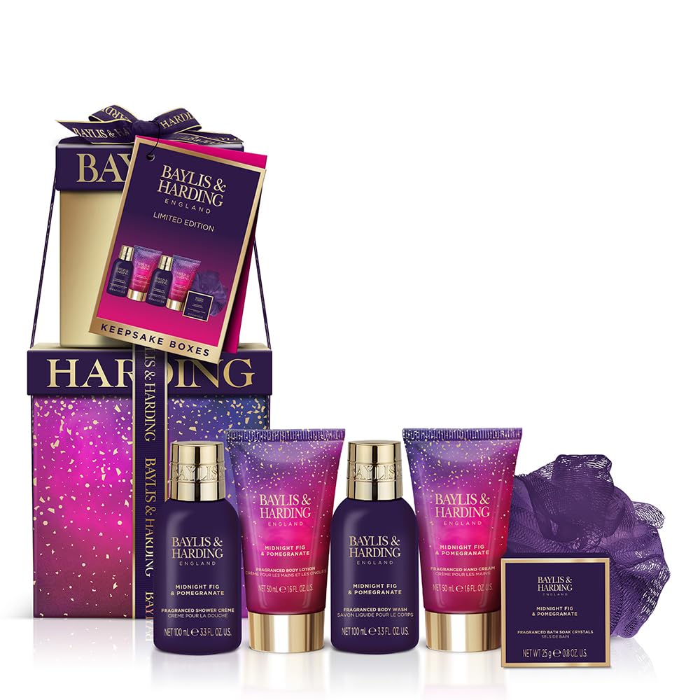 Baylis & Harding Moonlight Fig Luxury Pamper Present Gift Set - Vegan Friendly (Pack of 1)