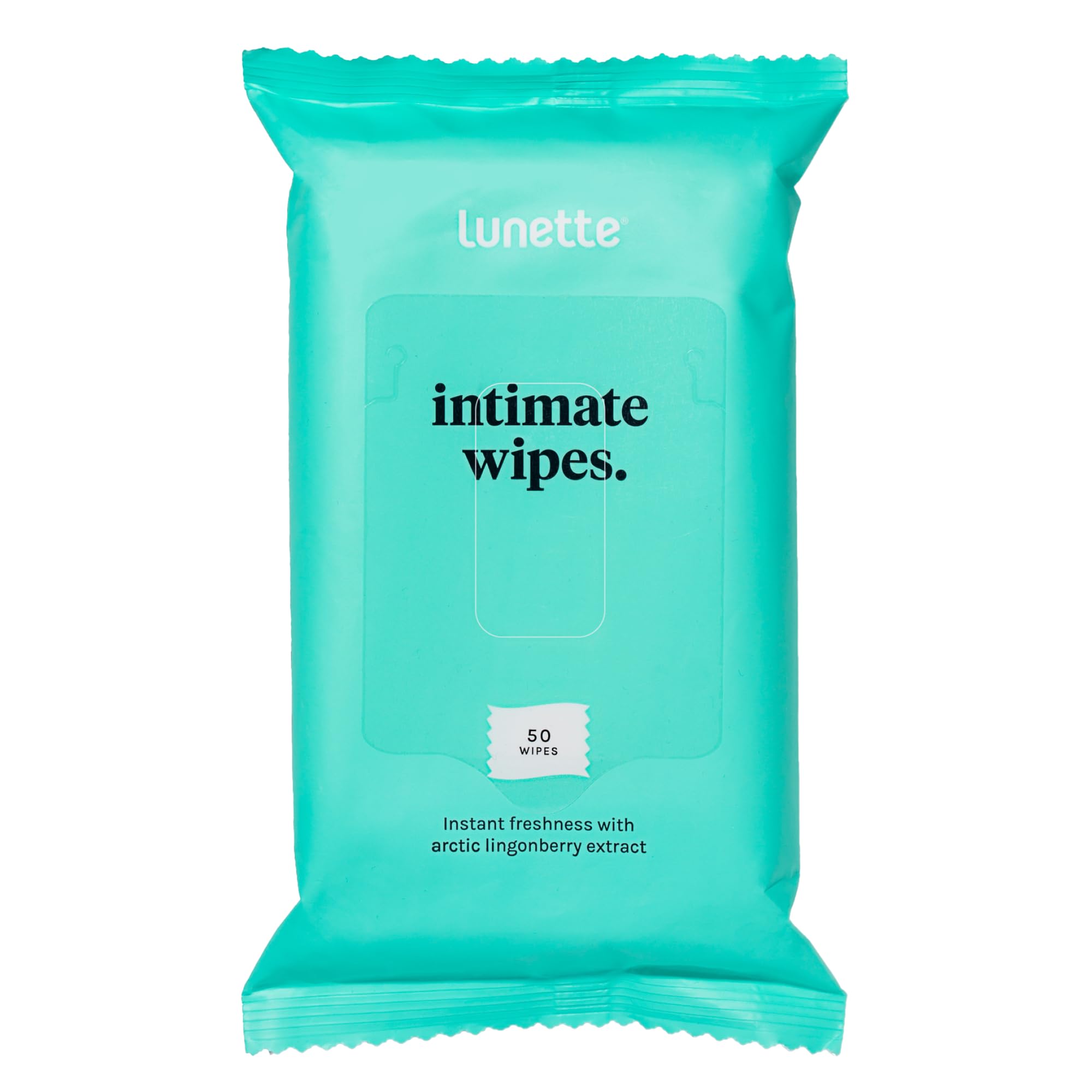 Lunette Intimate Wipes, Great for intimate areas when on the go, 1 Pack, 50 Wipes