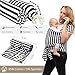 Baby Wrap Carrier - Ring Sling for Newborn and Infant - Nursing Cover & Blanket - Free Rings and Pouch - Moby Holder - Breathable & Stretchy Cotton - Stripes - Perfect Baby Shower Gift