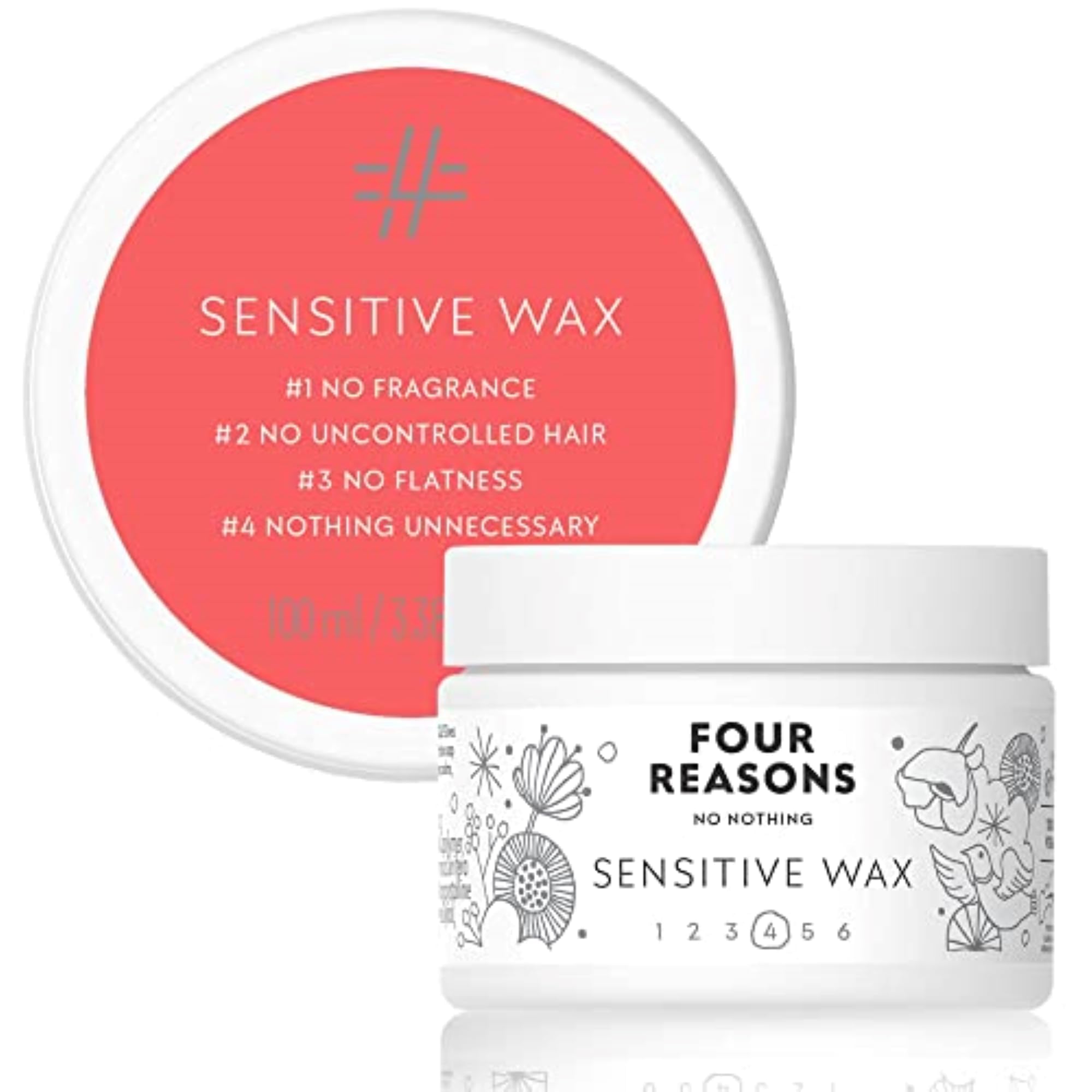 No Nothing Styling Wax – Fragrance Free Matte Hair Wax for Men & Women – Unscented Strong Hold Hair Paste for Sensitive Scalp – Easy At Home Styling – 100 ml