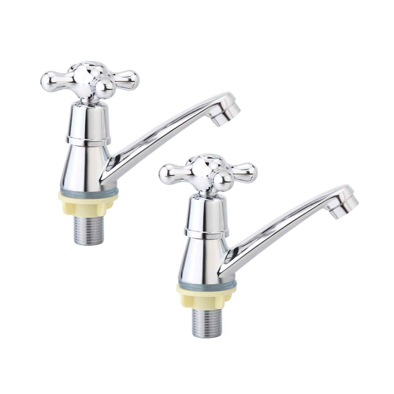 Madlife Garage Basin Taps Pair Bathroom Sink Taps,Classic Chrome Finish for Bathroom/Kitchen