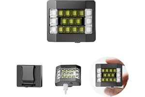 Fymblin Running Lights for Runners, Clip on Flashlight, Rechargeable LED Safety Light for Walking at Night, Portable EDC Flashlight, Small Work Light Warning Flashing Camping Hiking Gear (Black)