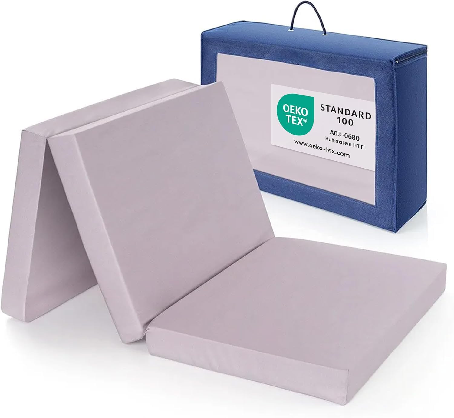 Alvi comfortable travel cot mattress, 60 cm x 120 cm, 6 cm deep, cotton cover, breathable, washable and pollutant-tested