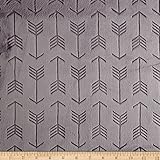 Shannon Minky Embossed Arrow Cuddle Graphite Fabric By The Yard