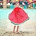 SUNIN REEMONDE 600g Thick Beach Towel Round Roundie Soft Thick Terry Cotton with Fringe Tassels Tablecloth Burger Pizza Printed