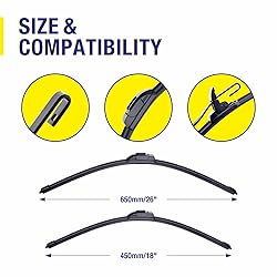 26"+18" Windshield Wiper Blades Replacement Generic