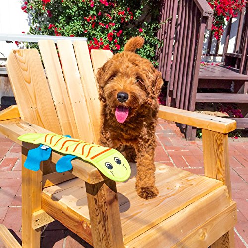 Fire Biterz Durable Tough Dog Toy Made With Firehose Material, Tough Plush Toy for Large Dogs by Outward Hound, Large, Green Lizard