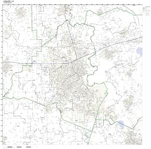 Amazon.com: Lafayette, LA ZIP Code Map Laminated: Home & Kitchen