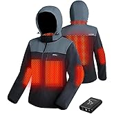 Hunt Quiet Women’s Heated Jacket Fleece with Power Bank, Rechargeable Coat for Hunting (Next Camo G2, Size S-XL)