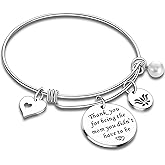 Nimteve Mother In Law Gifts Bracelet Bangle Stepmother Bracelet Step Mom From Daughter Son Christmas Birthday Gifts Jewelry For Step Mother Family For Women Mother's Day Gift
