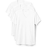 Lands' End Essentials Men's V-Neck T-Shirt 3 Pack - Premium Cotton Tee, Casual Regular Fit