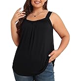 TIANZHU Plus Size Tank Tops for Women Sleeveless Loose Fit Camisole Summer Lace Cute Outfits XL-5XL