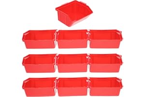 Baluue Workshop Storage Containers Wall Mounted, 10 Modular Plastic Parts Bins for Nuts, Bolts, Screws,