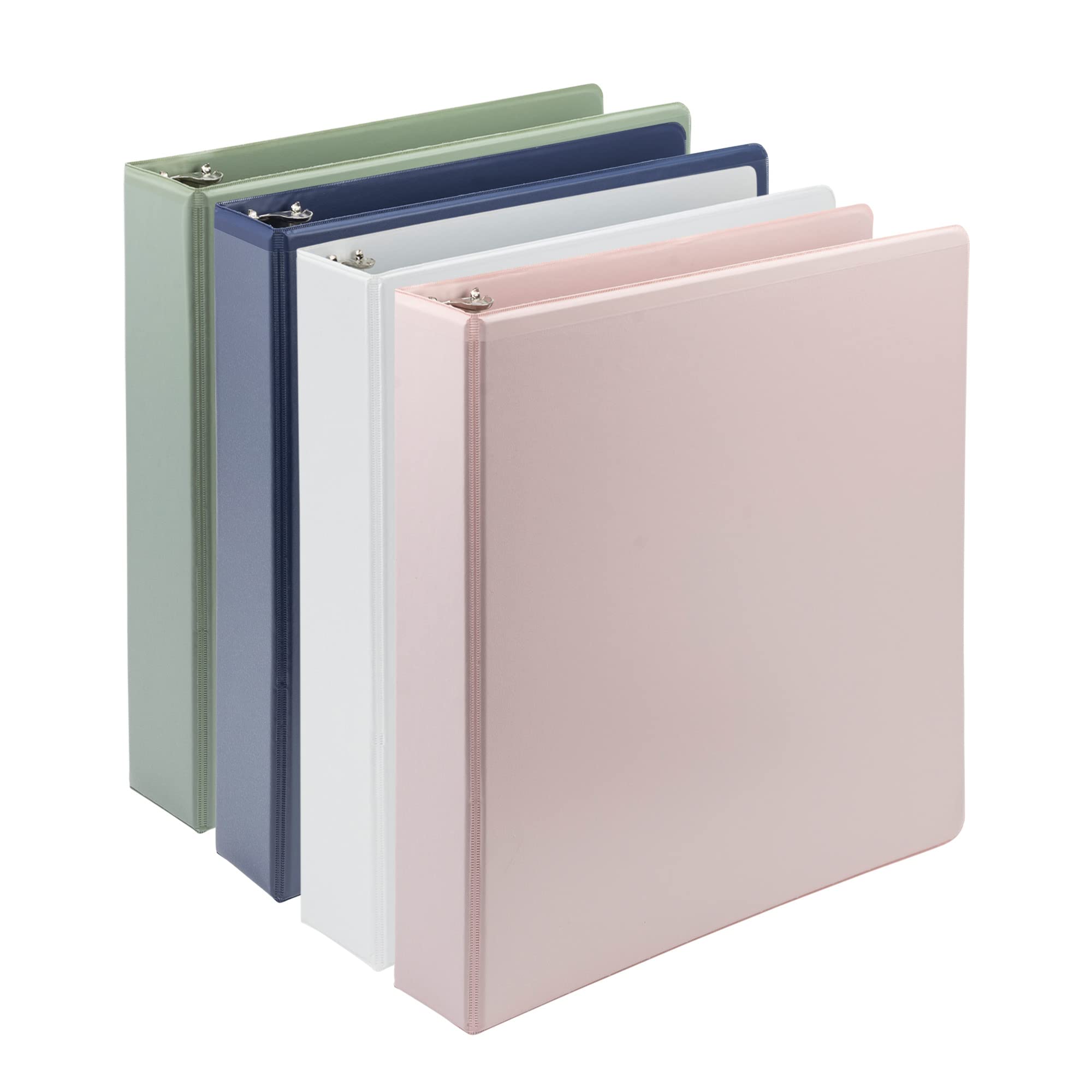 Photo 1 of Samsill Plant-Based 1.5 Inch Durable D-Ring, Made in USA, View Binder, Eco-Friendly, USDA Certified Biobased, 4 Pack, Boho Assortment