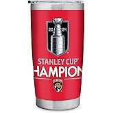 Rico Industries NHL Hockey 20oz Stainless Steel Tumbler with Lid - Great for Coffee, Tea, Water or Cocktails