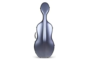 Crossrock Ultra Carbon Fiber Cello Case lightweight as 5.6 LB Only, Fit for 4/4 Full Size Cello in Silver (CRF7000CEFSL)