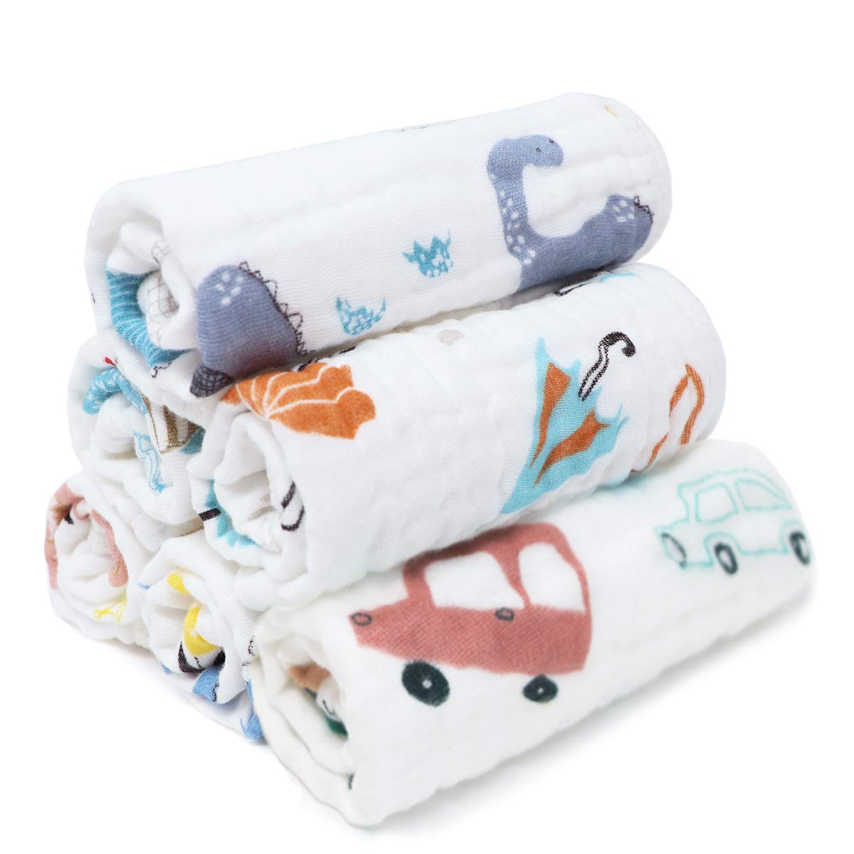 [LILY CUPS] ガーゼタオル ループ付 ベビー ガーゼハンカチ 6層 綿100％ 6枚組 30×30cm (6枚組(30*30cm)) の商品画像