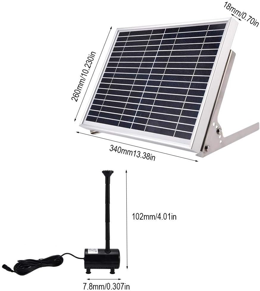 TOPINCN 10W Ultra Quiet Solar Pump Fountain Micro Brush-Less Water Pump Aquarium Submersible Water Pump Power Storage Remote Control Pond for Pond Pool Garden Fish Tank Aquarium: Home & Kitchen