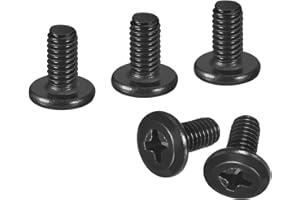 uxcell 20Pcs M4-0.7 x 8mm Flat Round Head Machine Screws, 304 Stainless Steel Phillips Drive Machine Screw, Full Thread, Blac
