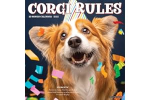 Corgi Rules 2025 12" x 12" Wall Calendar