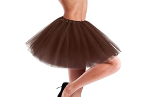 SARFEL Tutu for Women Adults 5 Layered Tulle Skirt Halloween Tutu Skirts for Women 80S Tutu Adult Tutus Fluffy Skirt Running