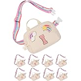 Fanny Pack for Girls, Cute Crossbody Bag for Kids Teens Belt Bag Waist Bag With 2 Compartments Trendy Stuff Graduation Birthday Gifts for 4 5 6 7 8 9 10 11 12 13 Years Old Beige Initial I