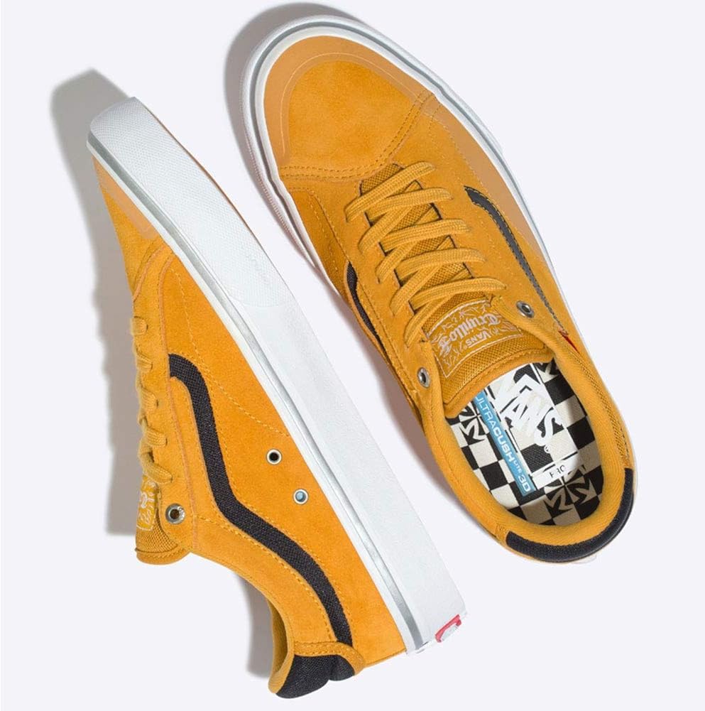 vans x independent tnt adv prototype sunflower & white skate shoes