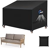 SIRUITON 2-Seat Garden Patio Sofa/Loveseat/Bench Cover 51" W x 27" D x 35" H,Heavy Duty 420D Oxford Waterproof Outdoor Sofa Cover, Lawn Patio Furniture Covers