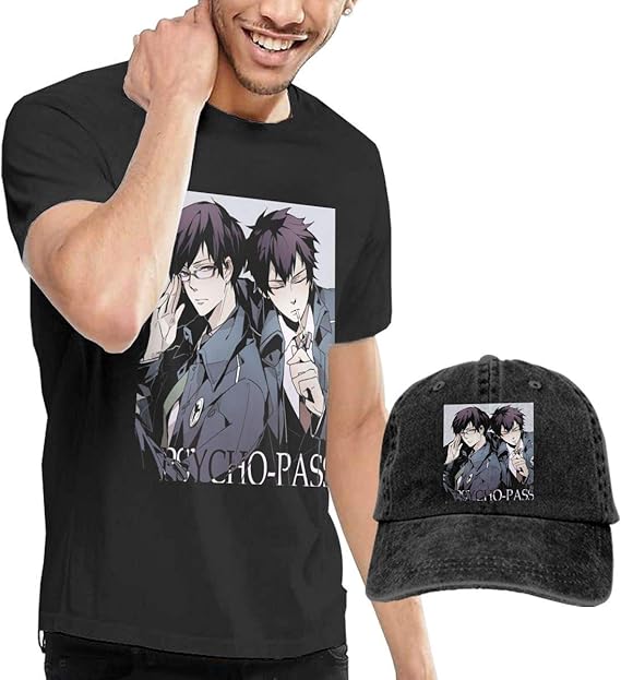 Amazon メンズ Tシャツ T ャ ズ 半袖プ Psycho Passこうがみ しんやxぎのざ のぶちか おしゃれ プ 通勤 通学 運動 日常用 ボ 帽を贈る Tシャツ カットソー 通販