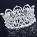Stuffwholesale Girl Tiaras Silver Rhinestone Crystal Crown Pearl Prom Party Hair Wear with Bobby Pins (Crystal )