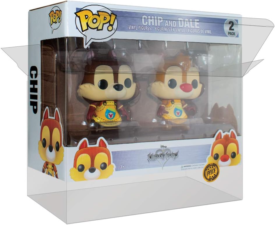 PPJOE Pop Protector for 2 Pack Funko Pops, **NEW** 0.40mm Thickness, Rock Solid Funko Vinyl Protection [Single]