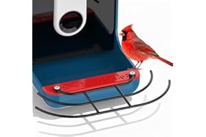 Nakucholy Metal Perch Extender Designed for Bird Buddy Smart Bird Feeder - Add On Accessory with Screws Included, Fan-Shaped Design More Room for Visiting Birds to Land, Powder-Coated