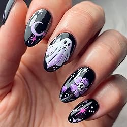 Halloween Press on Nails Short Almond Fake Nails