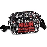 Clown Movie Merchandise Inspired Crossbody Bag Killer Horror Lover Gift Scary Clown Character Gift (KillinHengCrossBlk)