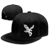 Snap Backpack Hat for Men Skull Hat Snapback Hats Flat Bill Baseball Cap Adjustable Skeleton Hand Black