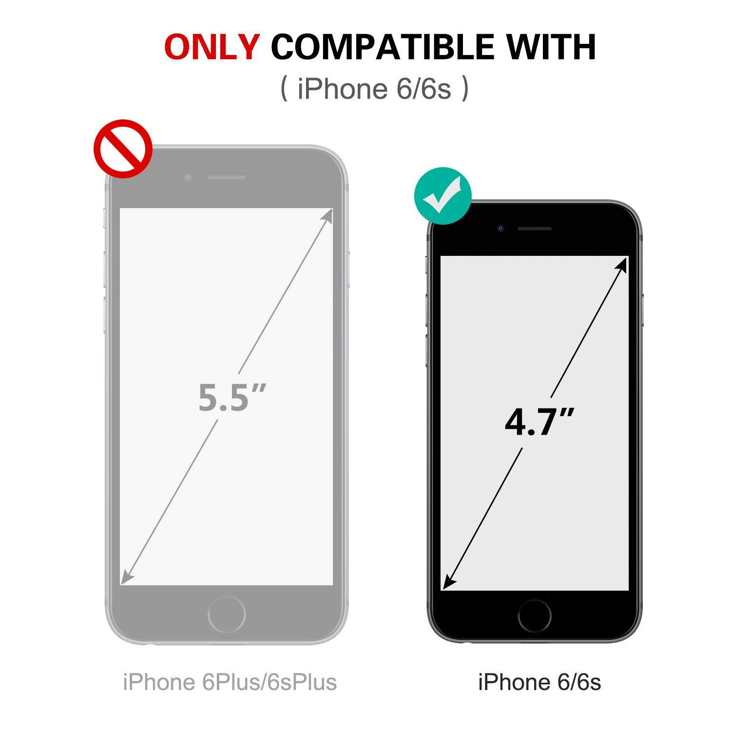 iPhone 6 Case LoHi Rubber Silicone Rugged Heavy Duty Protection Hybrid Cover Shock-Absorption Anti-Scratch Stylish Bumper Case for iPhone 6/6S Red