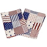 Toddler Pillowcase 2 Set, 13 x 18 Size, USA Flag Design, 100% Cotton, Soft, Machine Washable