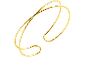 SANDOO Minimalist Gold Arm Bracelet - Layered Armband Armlet Jewelry
