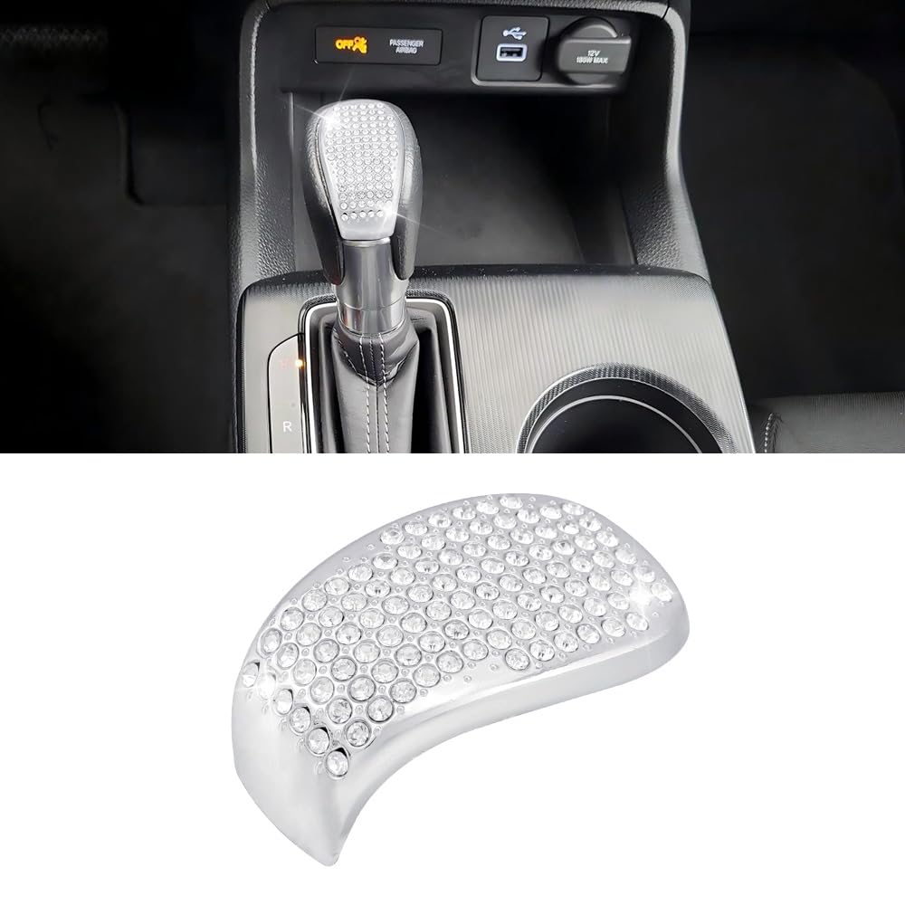 Photo 1 of LECART Bling Gear Shift Knob Cover Car Accessories Fit for Honda Civic 11th Gen 2022 2023 2024 2025 Glitter Auto Interior Decoration Trims Stylish Metal Decal Cover Sticker