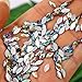300 pcs Acrylic Crystal AB Shine Nail Art Flatbacks Rhombus Silver Back Rhinestones Gems Bead Jewels Stones for Nail DIY Crafts Projects Makeup 2 sizes; 6mm(200pcs)+8mm(100pcs)