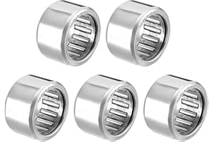 uxcell HK1210 Drawn Cup Needle Roller Bearings, Open End, 12mm Bore Dia, 16mm OD, 10mm Width (Pack of 5)